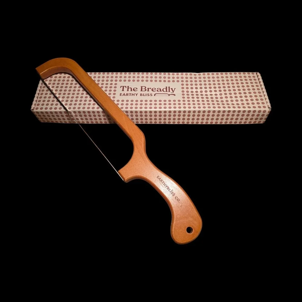 Earthly Bliss Breadly Bread Bow Knife Bamboo Handle &‎ Stainless Steel Blade